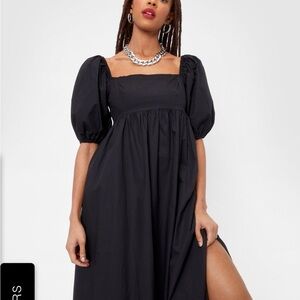 NWT Nasty Gal Puff Sleeve Maxi Dress Size 6